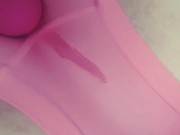 Cute teen's wet pussy squirting multiple orgasms through pink panties! 7/16