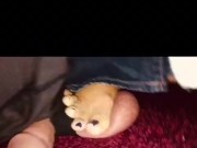 Mean asian squeezes all his cum out of balls 1/16