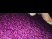 Mean asian squeezes all his cum out of balls 4/16