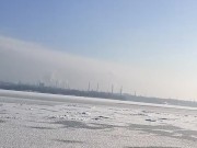 Winter city across the river. 6/16