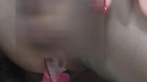 Crossdresser sissy dildo solo play