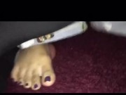 Asian girlfriend teaching Chinese lesbian how to stomp on his balls for cheating  2/16