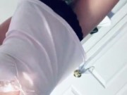 HOT TINY 18teen yr old tries on her sexy panty collection in socks 2/16