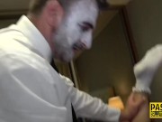 Captured fetish blonde with big boobs 8/16