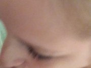 pale blonde milf sucks my cock while taking a bath 15/16