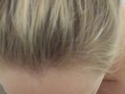pale blonde milf sucks my cock while taking a bath 2/16