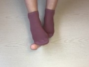 My sweaty pink Sockjob & footjob 