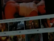 Wbs! white boi jerking tiny dick to interracial porn