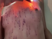 Preview: Listen to me shiver from the hot wax on my tits, then grind until I cum