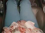 ⭐ POV Car Wetting. Cute girl cant hold it and wets herself in the seat! 2/16