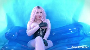 Pink pvc catsuit. Mistress Dirty Talk FemDom POV solo 4k
