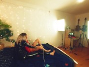 Hot Lesbian Games with Hitachi Magic Wand, Women Orgasm. Latex and Leather Fetish Sex 4k hot 13/16