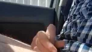 Cheeky vehicle wank in public