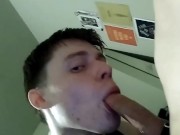 Faggot twink Sucks & Worships Hung Straight b/c Girlfriend Won't (full video)