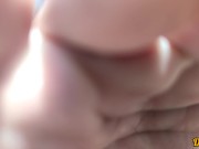 cute schoolgirl blowjob in the pool and gets a lot of cum on face 10/16