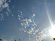 cute schoolgirl blowjob in the pool and gets a lot of cum on face 7/16