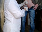 Sexy Plumper Nurse and Cum Analysis 14/16