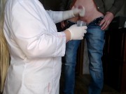 Sexy Plumper Nurse and Cum Analysis 8/16