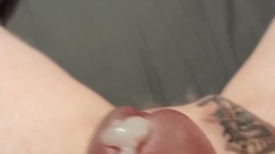 Stroking my hard cock until it cums