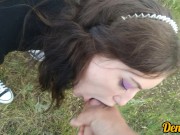 прекрасная эмо школьница трахается на мотоцикле и сосёт член получает полный рот спермы 10/16