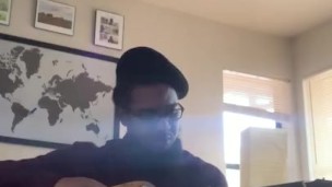 Playing a little guitar