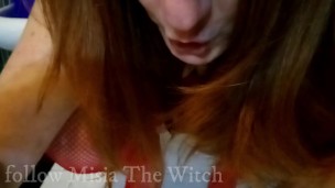 Spitting and verbal humiliation from Mistress toilet pov