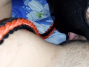 The mistress plays with her on a leash and fucks her in the mouth 4/16