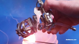 Chastity Device Tease By Money Mistress