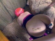 The stepmother decided to teach sex. And I went with nyal condom and cum in pussy 14/16