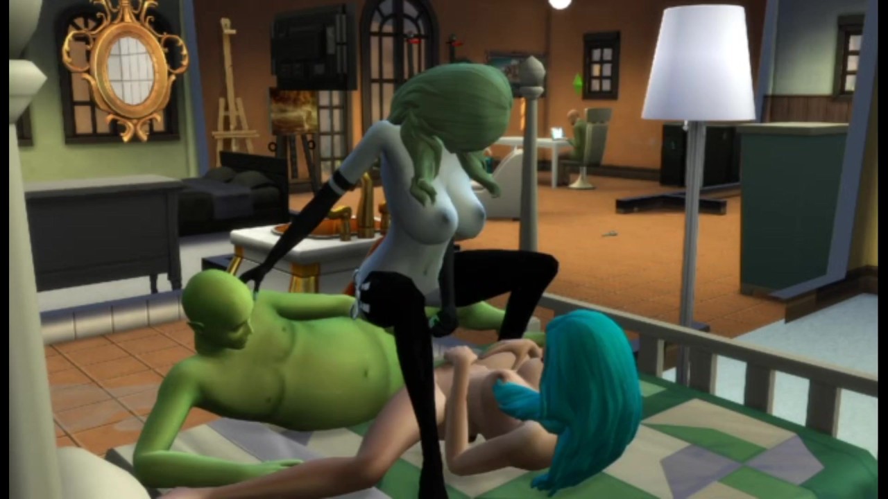 Sex with an alien. The girl arrived from another planet for sex | whims sims