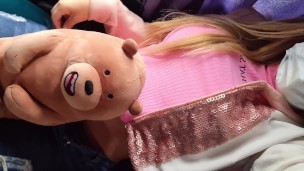 My ted is horny in the bus.... wanna see??... onlyfans: bolivianamimi 