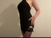 Sneaking home after a night out and using my 8 inch dildo!