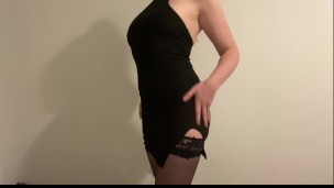 Sneaking home after a night out and using my 8 inch dildo!