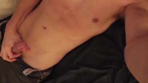 horny college dude jerks off