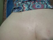 Cumming on big round ass and bald pussy 1/16