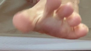 Petite Foot Fetish Teasing with Sexy Toes POV