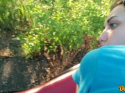 fucked a cute schoolgirl on a motorcycle and came in her mouth and on her face 10/16