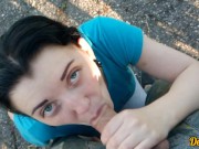 fucked a cute schoolgirl on a motorcycle and came in her mouth and on her face 2/16