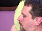 blond model want him sniff her green socks 12/16