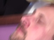 blond model want him sniff her green socks 15/16