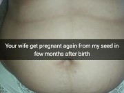 My wife getting pregnant again from her lover hot cum in her fertile pussy! [Cuckold. Snapchat]