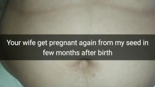 My wife getting pregnant again from her lover hot cum in her fertile pussy! [Cuckold. Snapchat]