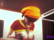 Dragon Ball Hentai - Pan Boobjob with cum in her mouth 2/16