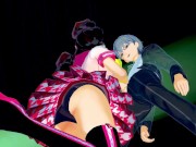 Rise Kujikawa sucks dick in front of a live audience - Persona 4 hentai.
