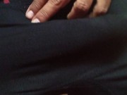 Touching my hard cock / Tocandome la polla dura