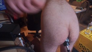 Pounded by thick dildo