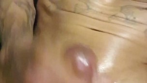 Amazing Cum Shot from oiled up Cock!