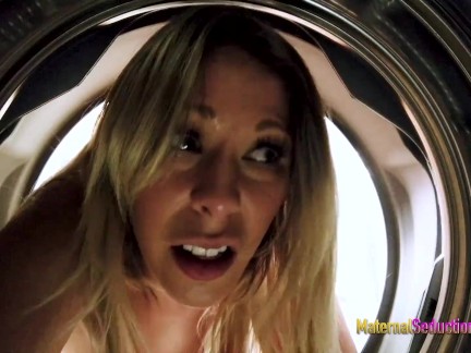 Fucking My Hot Step Mom while She is Stuck in the Dryer - Nikki Brooks