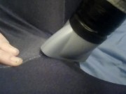 vacuum cleaner sucks clit though yoga pants loud moaning 2/16
