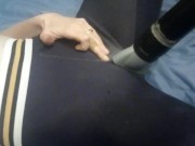 vacuum cleaner sucks clit though yoga pants loud moaning 5/16